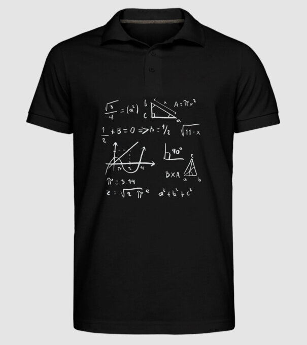 Formule matematice model negru pe tricou