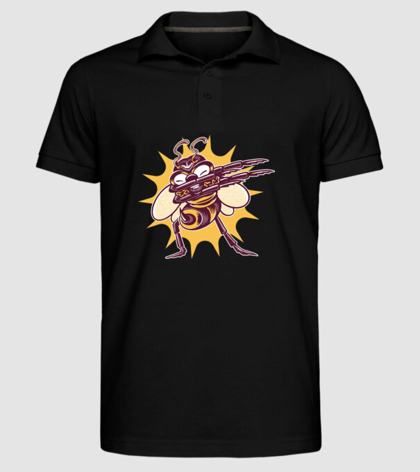 Albină DAB model negru pe tricou