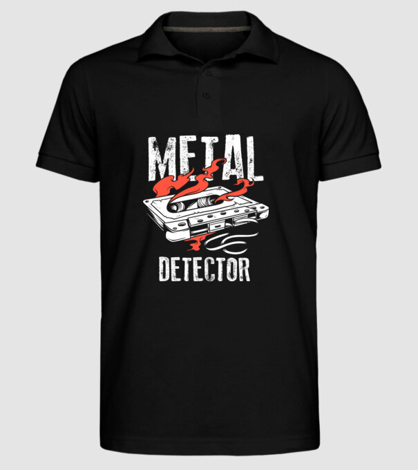 Detector de metale Casetă model negru pe tricou