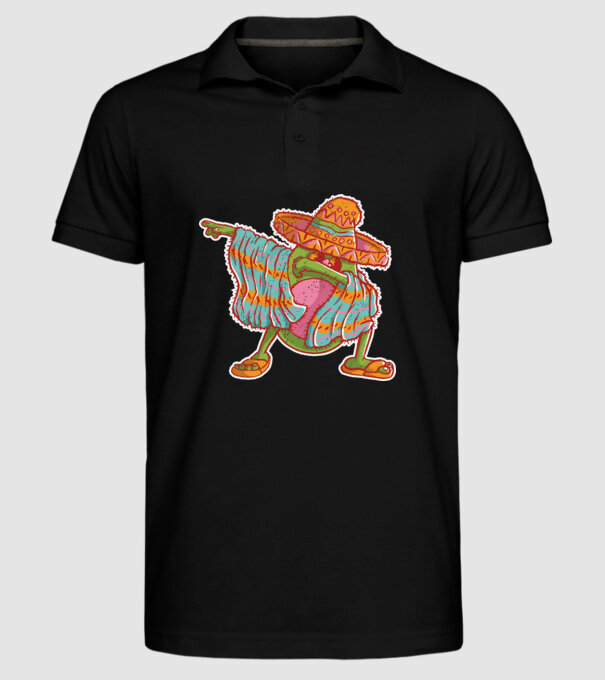 Avocado mexican DAB model negru pe tricou