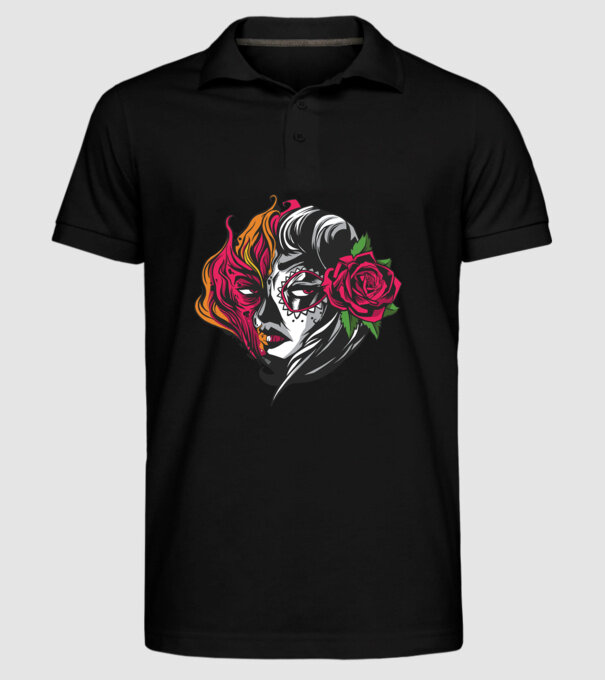 Fată Mexicană Demon model negru pe tricou
