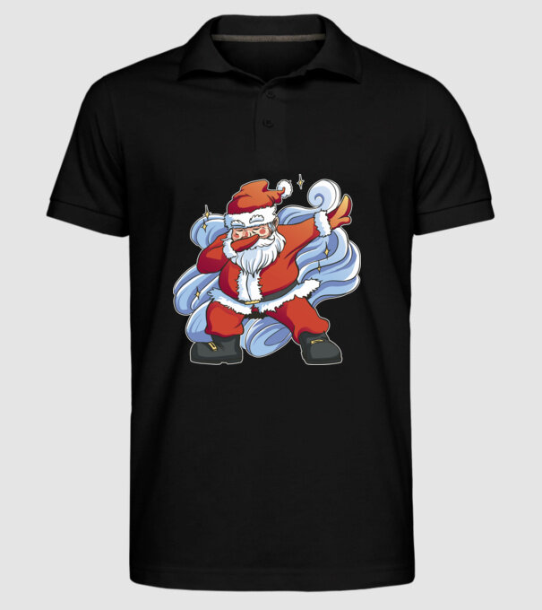 Moș Crăciun DAB pentru Crăciun model negru pe tricou