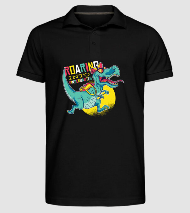 De acum încolo, voi urla în grădiniță cu Dinozaur model negru pe tricou