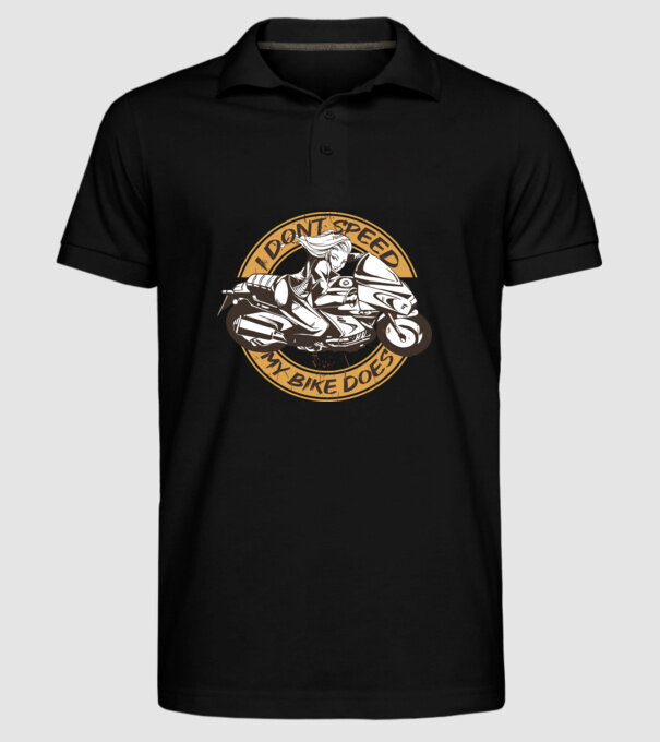 Fată Motociclist model negru pe tricou