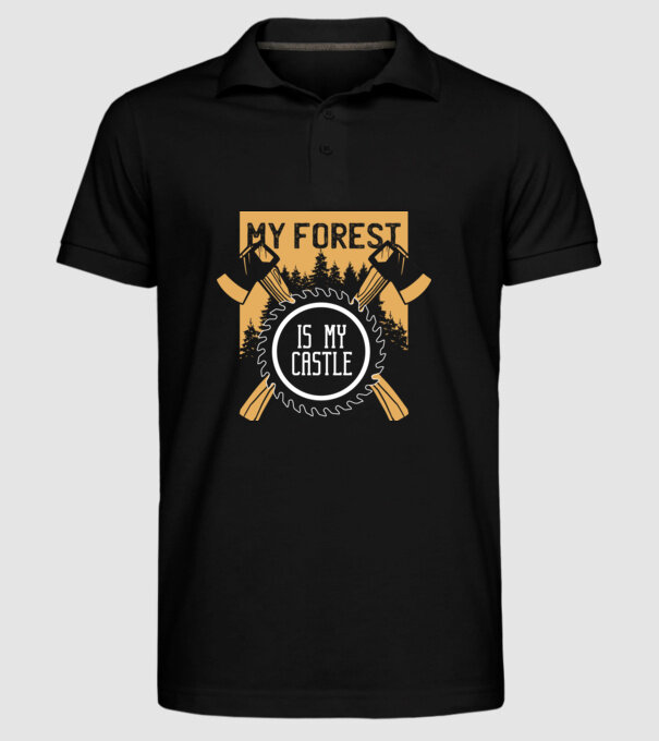 My Forest is my Castle - Pădurea mea este castelul meu model negru pe tricou