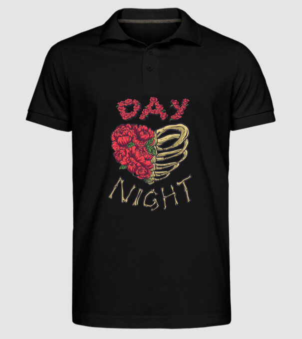 Zi vs. noapte model negru pe tricou