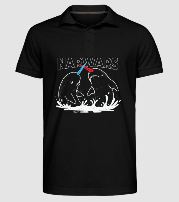 Narwars model negru pe tricou