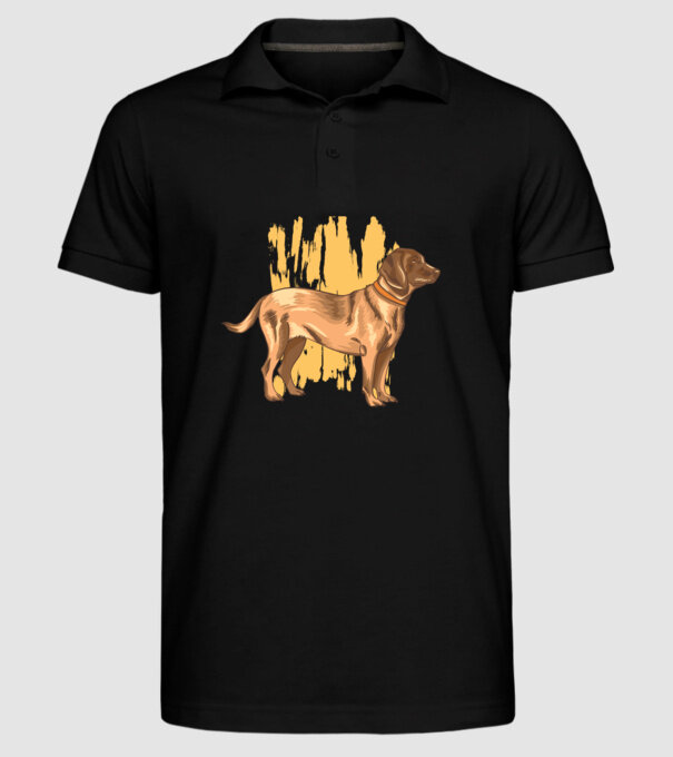 Câine de vânătoare german model negru pe tricou