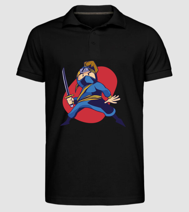 Copil Ninja model negru pe tricou