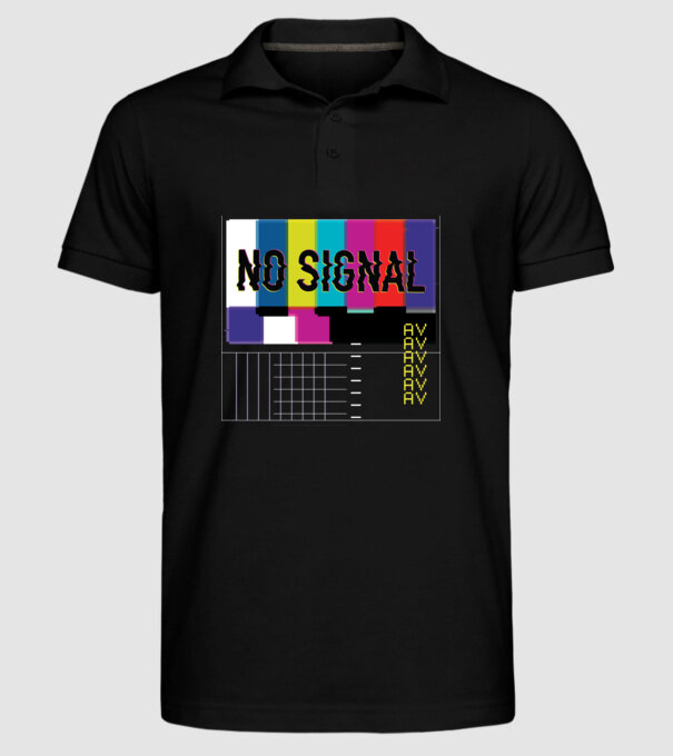 No Signal TV Eroare de transmisie model negru pe tricou