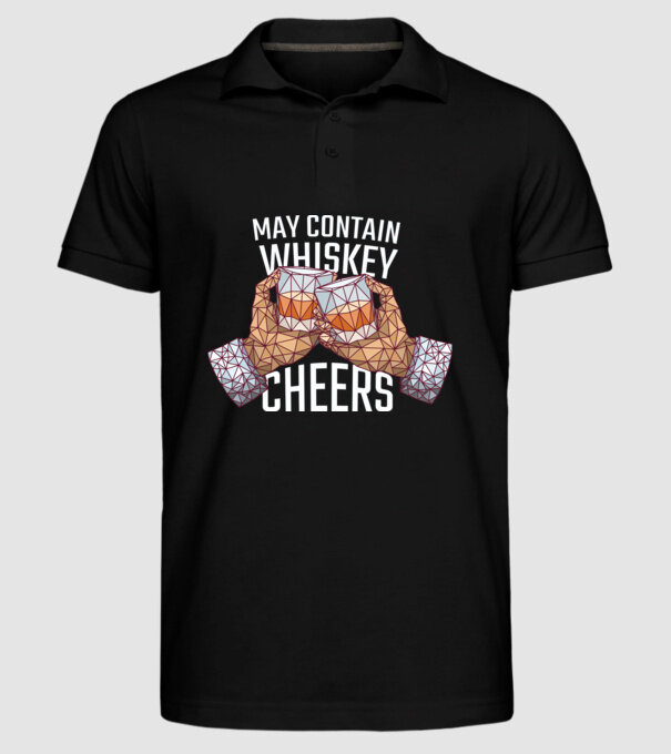 Poate conține urme de whisky model negru pe tricou
