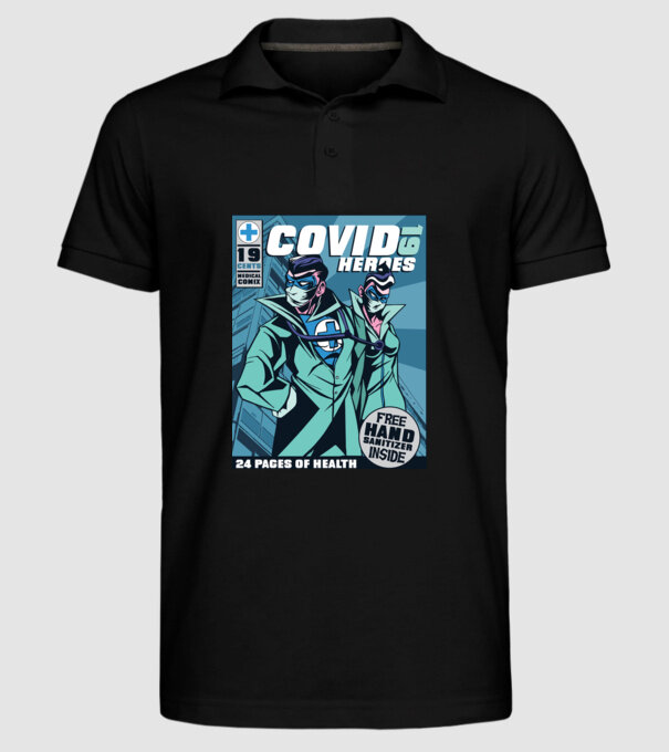 Medici Supereroi Benzi desenate model negru pe tricou
