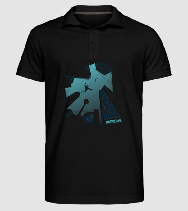 Tricou design Parkour model negru pe tricou