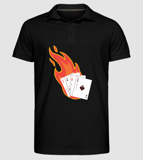 Poker model negru pe tricou