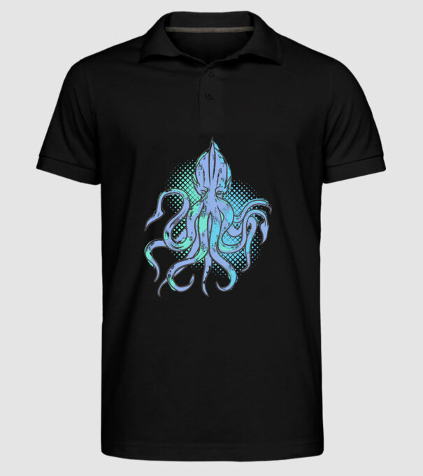 Cthulhu Caracatiță model negru pe tricou