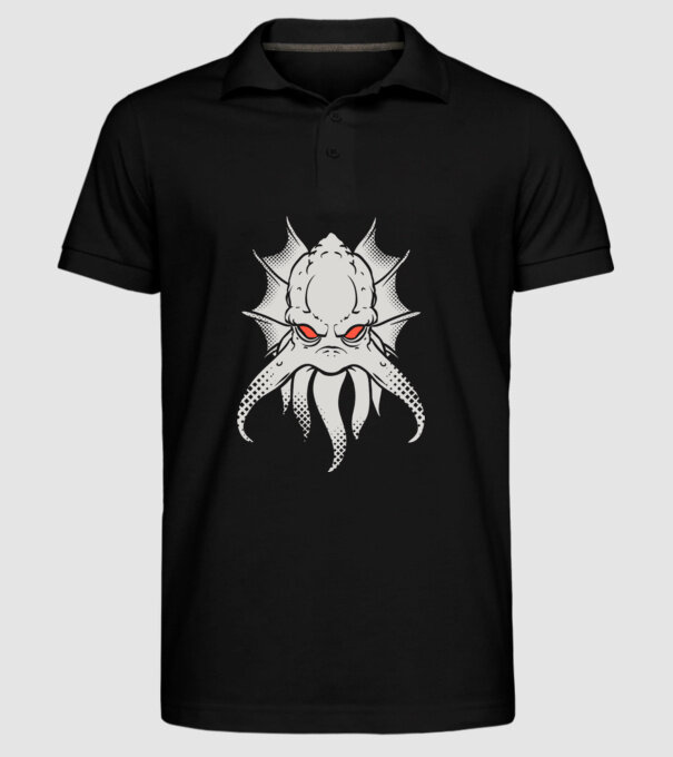Cap de caracatiță model negru pe tricou