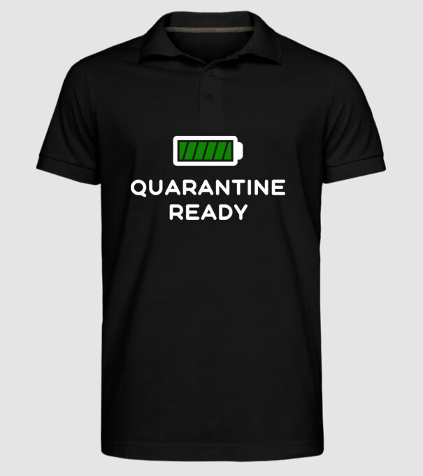 Quarantine ready model negru pe tricou