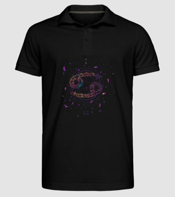 Cancer Zodiac model negru pe tricou