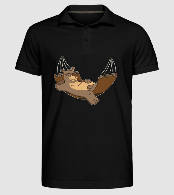 Urs Relax model negru pe tricou