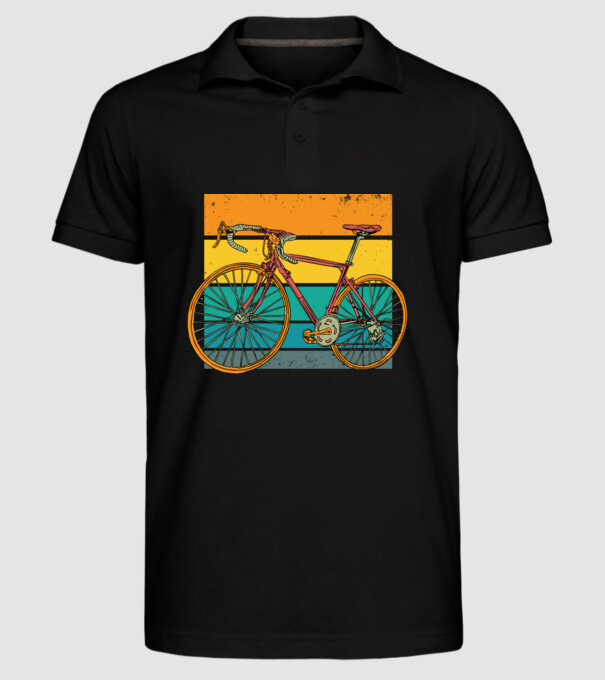 Bicicletă Retro model negru pe tricou