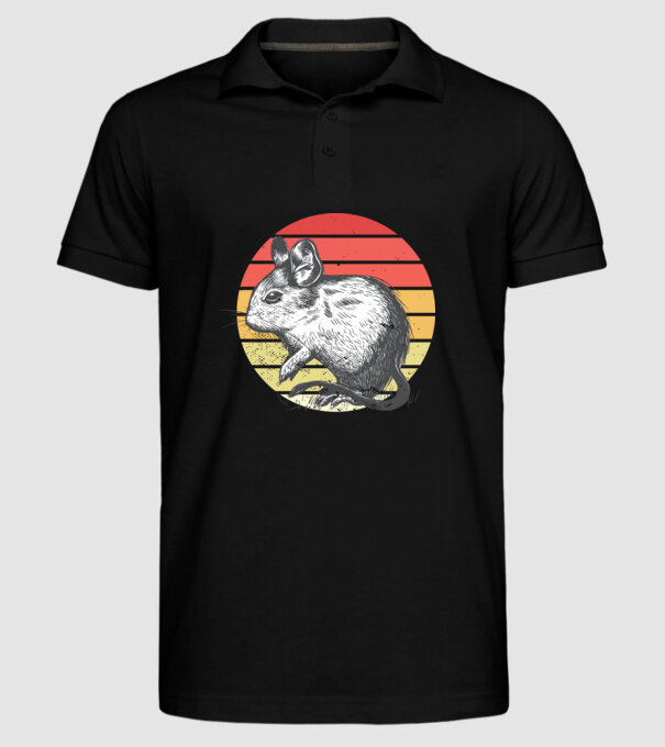 Retro Degu model negru pe tricou