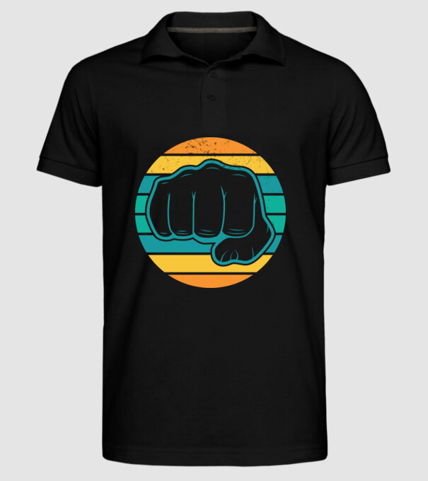 Pumn Retro model negru pe tricou