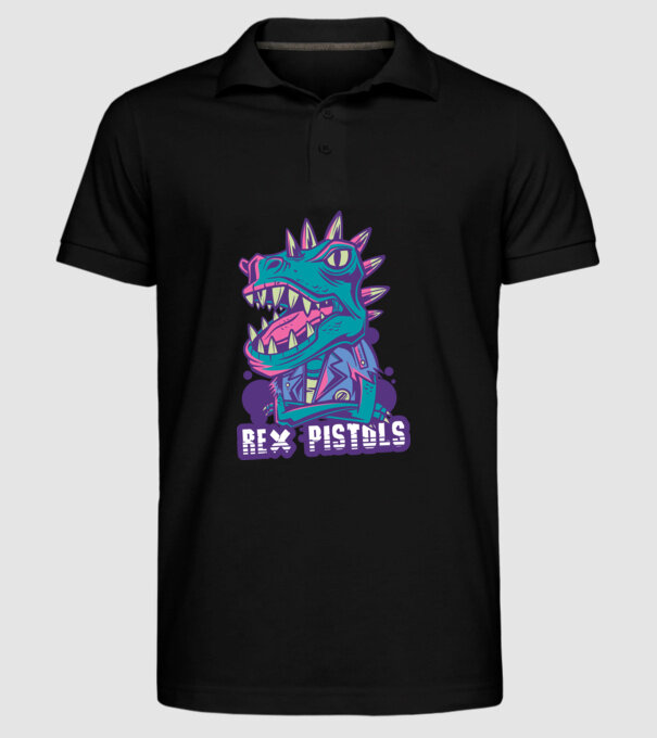Rex Pistols model negru pe tricou