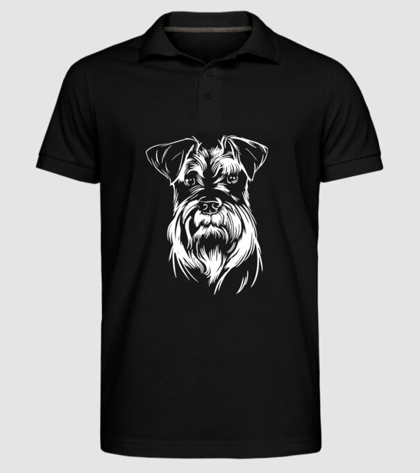 Cap Schnauzer model negru pe tricou