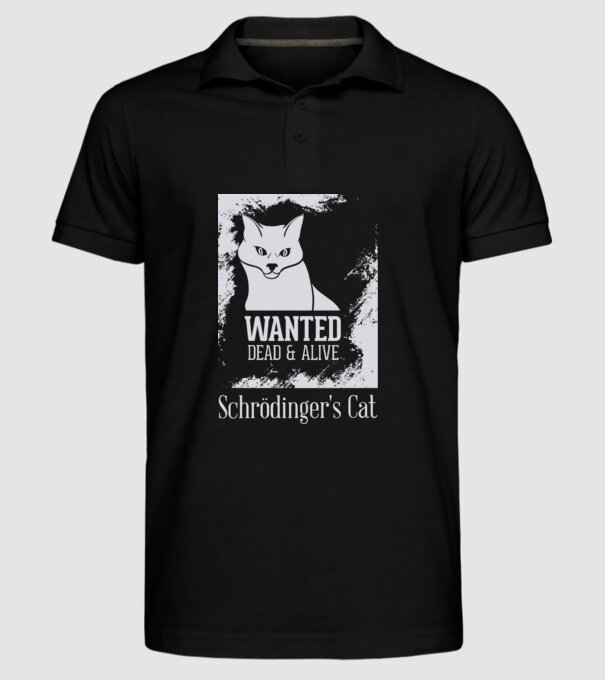Schrödingers Cat - Dead or Alive model negru pe tricou