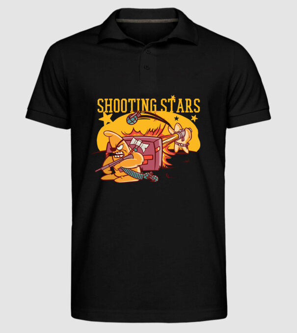 Shooting Stars model negru pe tricou
