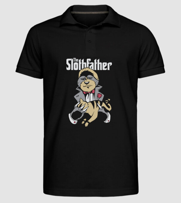 Slothfather - Naș Leneș model negru pe tricou