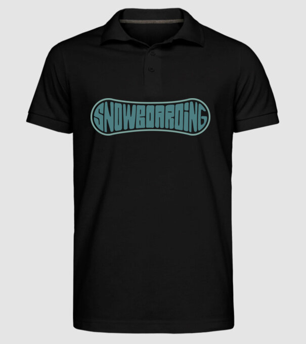 Snowboarding model negru pe tricou