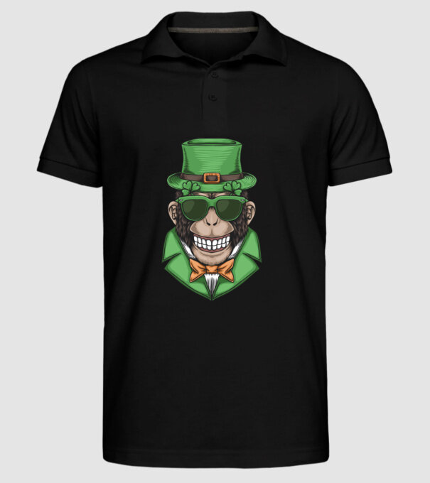 Sfântul Patrick Maimuță model negru pe tricou