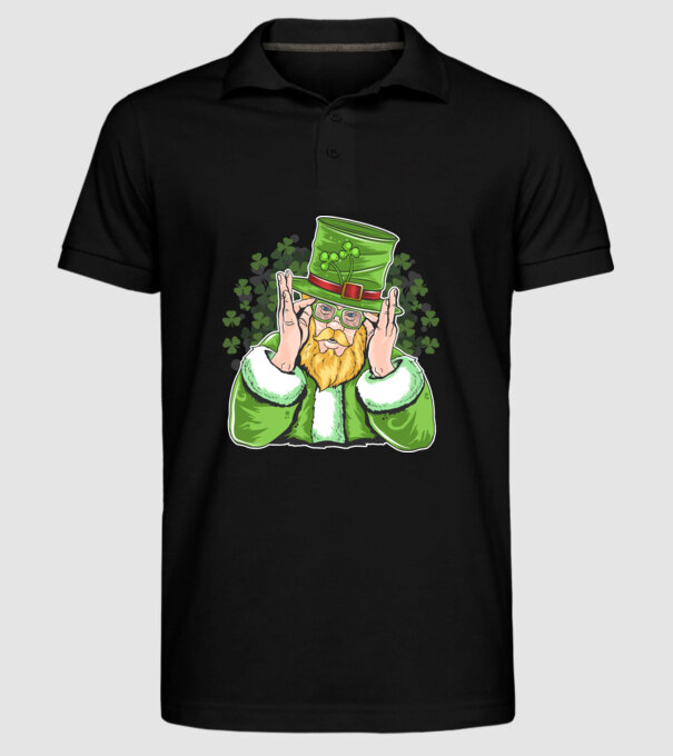 Sfântul Patrick Barbă irlandeză model negru pe tricou