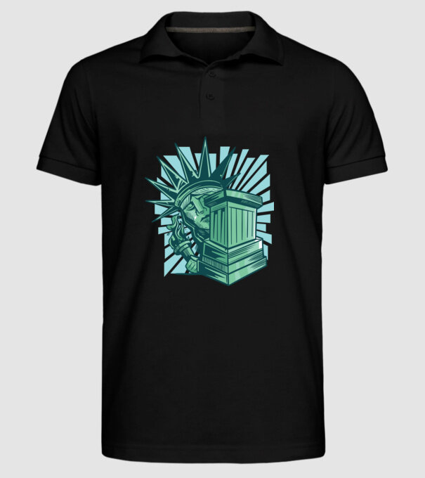 Statuia Libertății model negru pe tricou