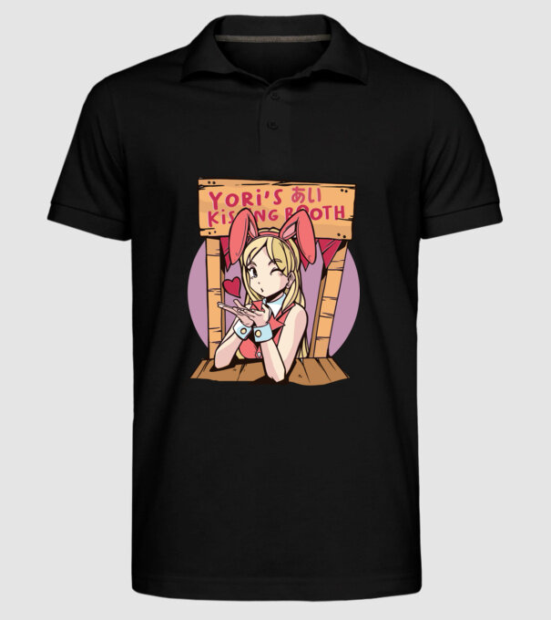 Anime îndrăgostit model negru pe tricou