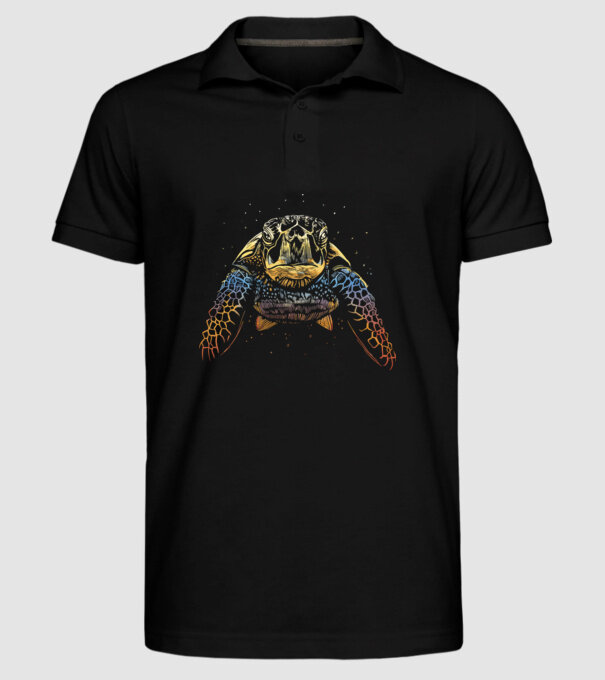Broască țestoasă model negru pe tricou
