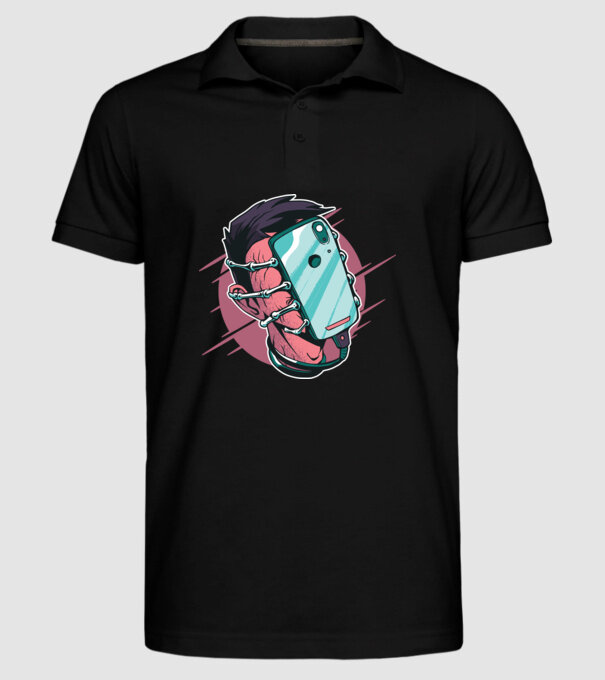 Telefon Facehugger tricou amuzant model negru pe tricou