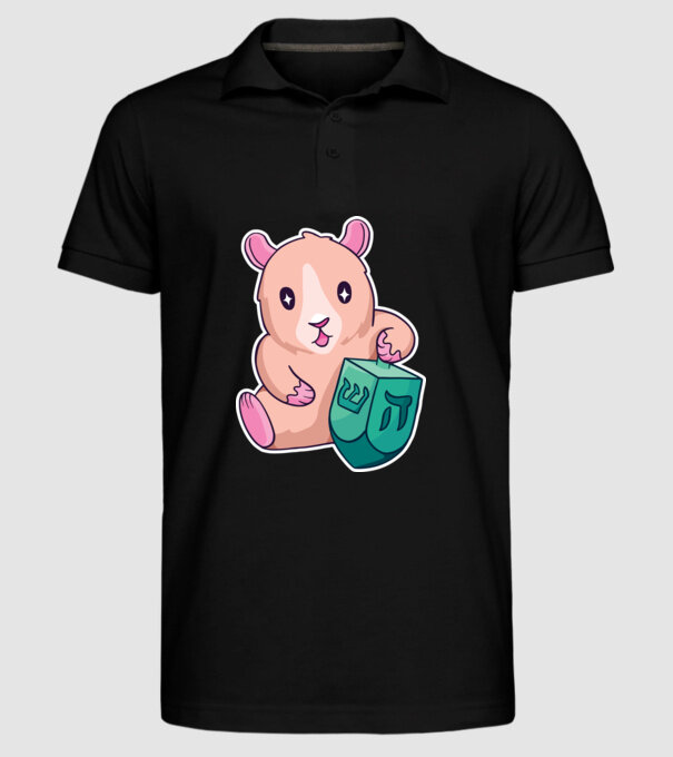 Porcușor de Guineea model negru pe tricou