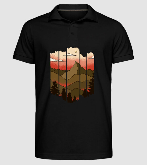 Imagine natură model negru pe tricou