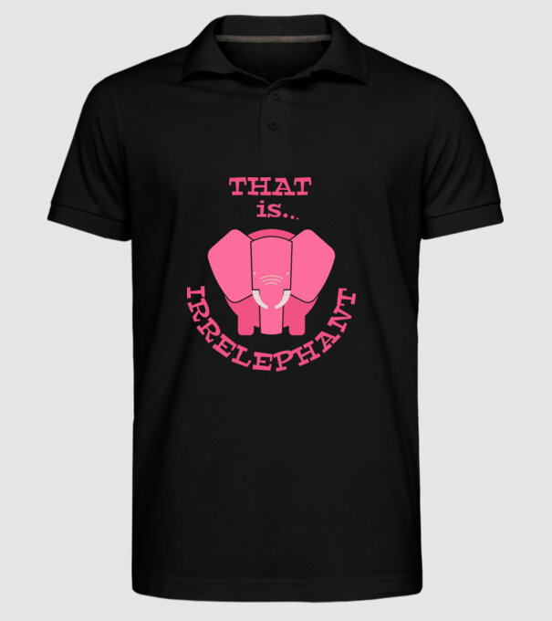 This is irrelephant model negru pe tricou
