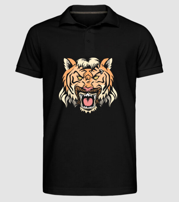 Tiger King Tigru model negru pe tricou