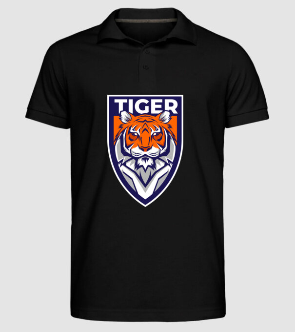 Stemă Tigru model negru pe tricou