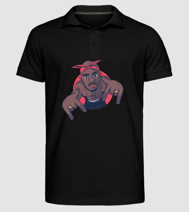 Tupac Shakur Rap model negru pe tricou