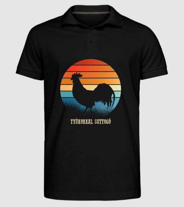 șoptind cu găinile model negru pe tricou