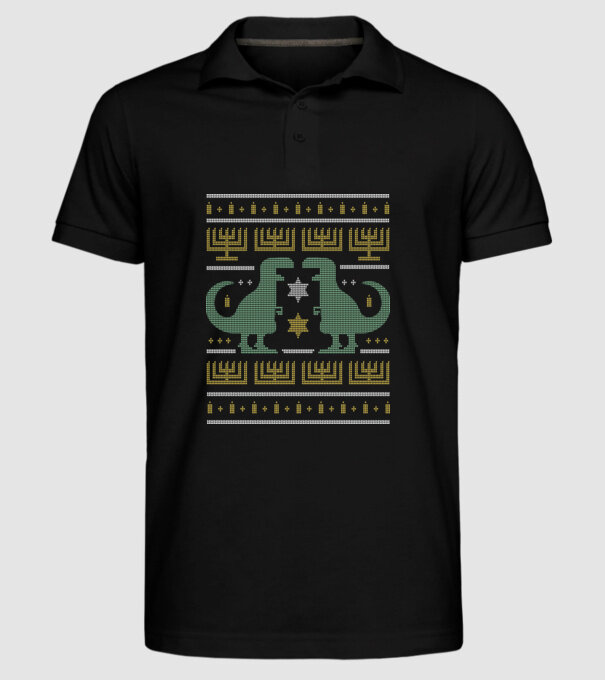 Dinozaur Pulover urât model negru pe tricou