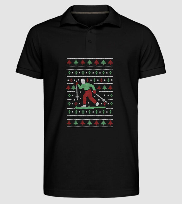 Schi fond Pulover urât model negru pe tricou