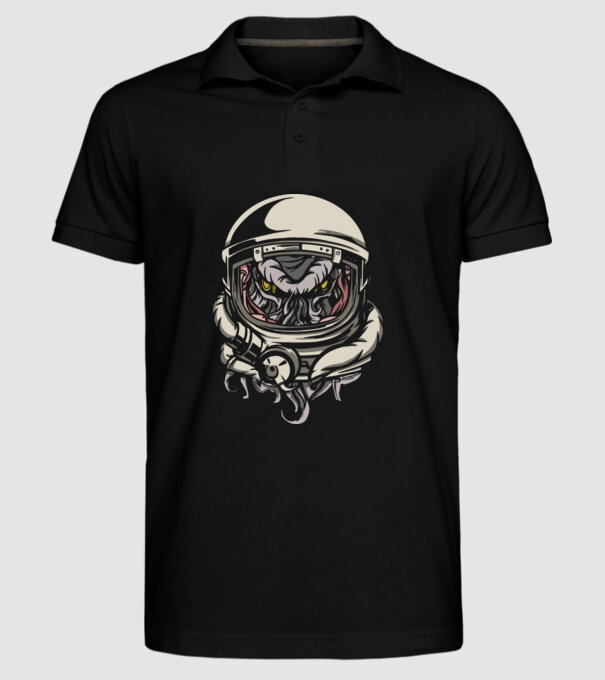 Cthulhu Astronaut model negru pe tricou