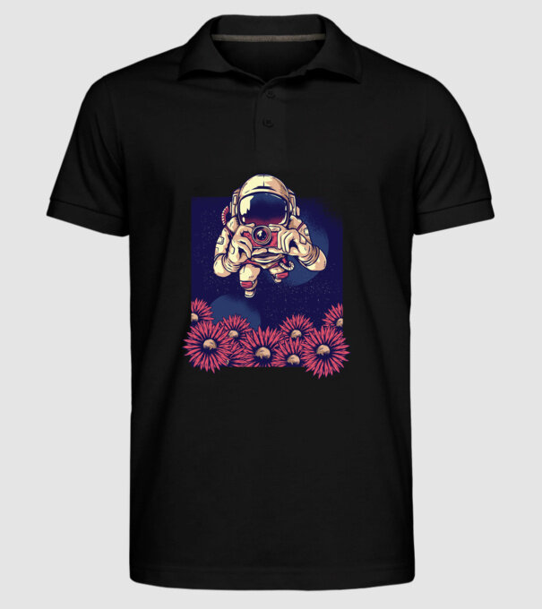 Astronaut Fotograf model negru pe tricou