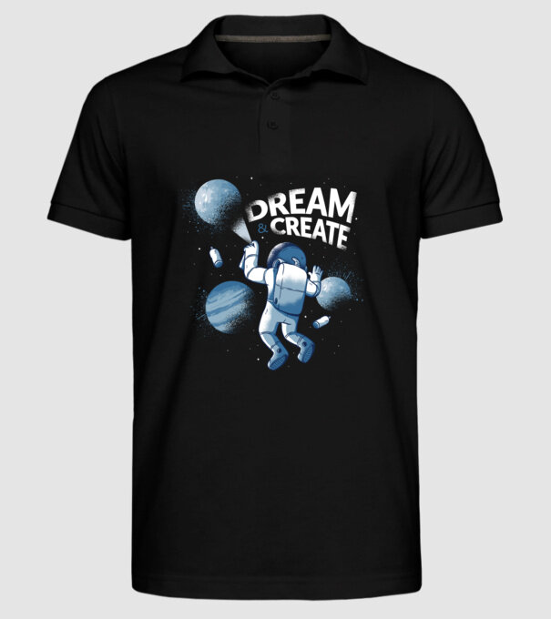 Graffiti Astronaut model negru pe tricou